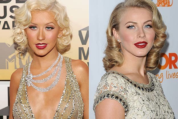Christina Aguilera Julianne Hough Christina Aguilera Julianne Hough