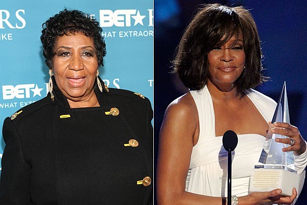 Aretha-Franklin-Whitney-Houston Aretha Franklin Whitney Houston