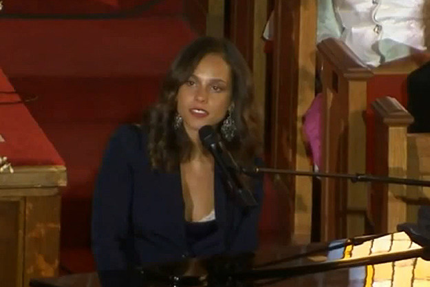Alicia Keys Whitney Houston funeral Alicia Keys