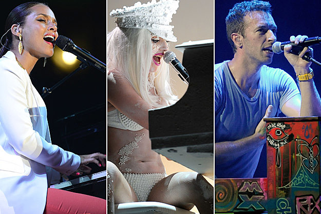 Alicia Keys Lady Gaga Chris Martin Alicia Keys Lady Gaga Chris Martin