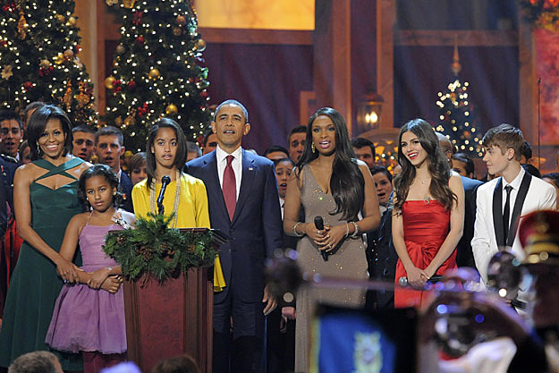 The Obama Family Jennifer Hudson Victoria Justice Justin Bieber The Obama Family Jennifer Hudson Victoria Justice Justin Bieber
