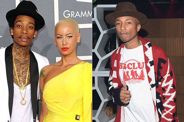 Wiz Khalifa Amber Rose Pharrell Williams Wiz Khalifa Amber Rose Pharrell Williams