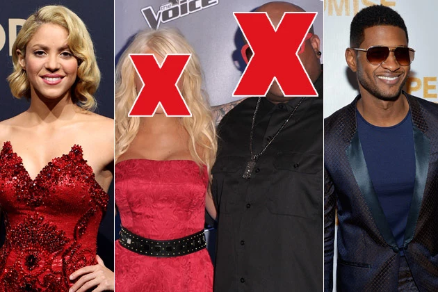 Shakira Christina Aguilera Cee Lo Green Usher Shakira Christina Aguilera Cee Lo Green Usher