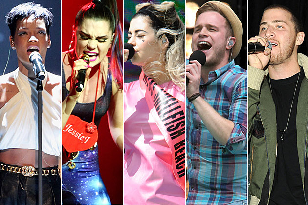 Rihanna Jessie J Marina and the Diamonds Olly Murs Mike Posner Rihanna Jessie J Marina and the Diamonds Olly Murs Mike Posner