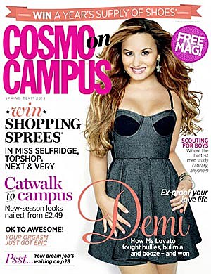 Demi Lovato Cosmo on Campus Cover Demi Lovato Cosmo on Campus Cover