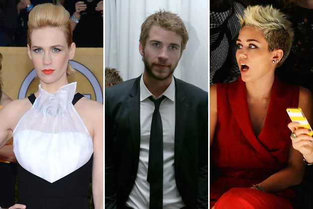 January Jones Liam Hemsworth Miley Cyrus Oscars 2013 January Jones Liam Hemsworth Miley Cyrus Oscars 2013
