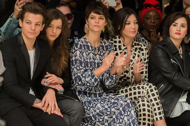 Louis Tomlinson Demi Lovato Topshop London Fashion Week Louis Tomlinson Demi Lovato Topshop London Fashion Week