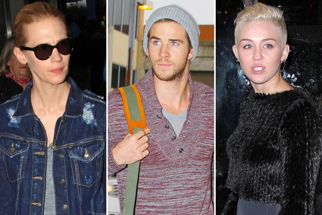 January Jones Liam Hemsworth Miley Cyrus January Jones Liam Hemsworth Miley Cyrus